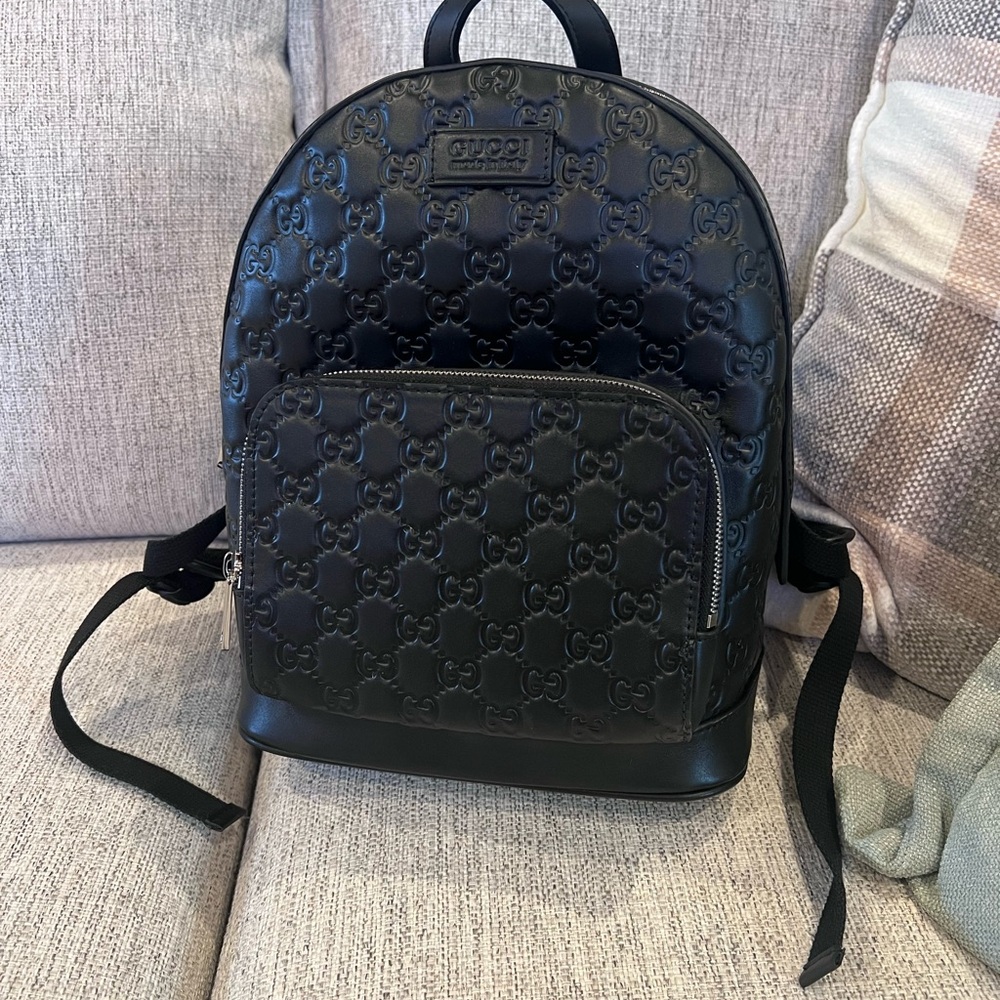 Like New Gucci Guccissima Leather Backpack